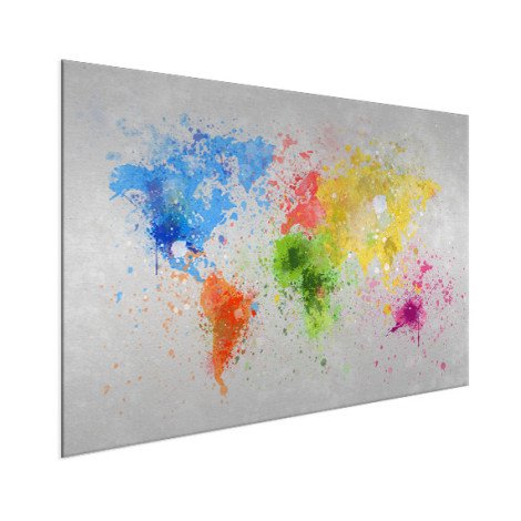 Gekleurde inkt splash aluminium