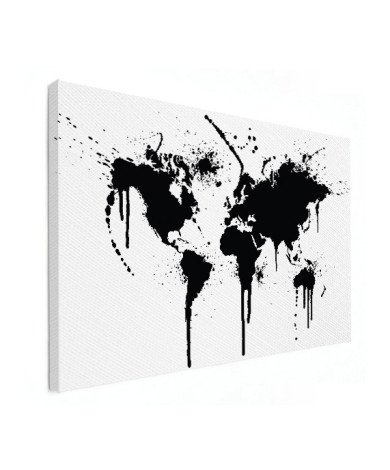 Zwarte inkt canvas