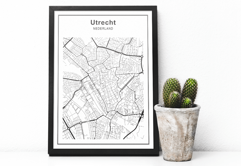 stadskaarten wanddecoratie