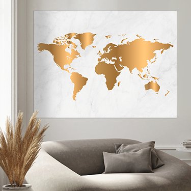 Wereldkaart op poster